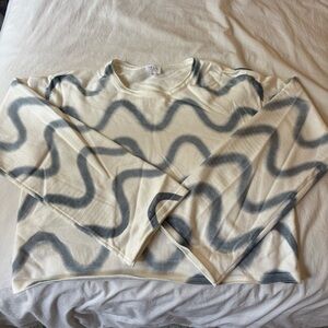 Le Lis Cream and Blue Wave Sweater